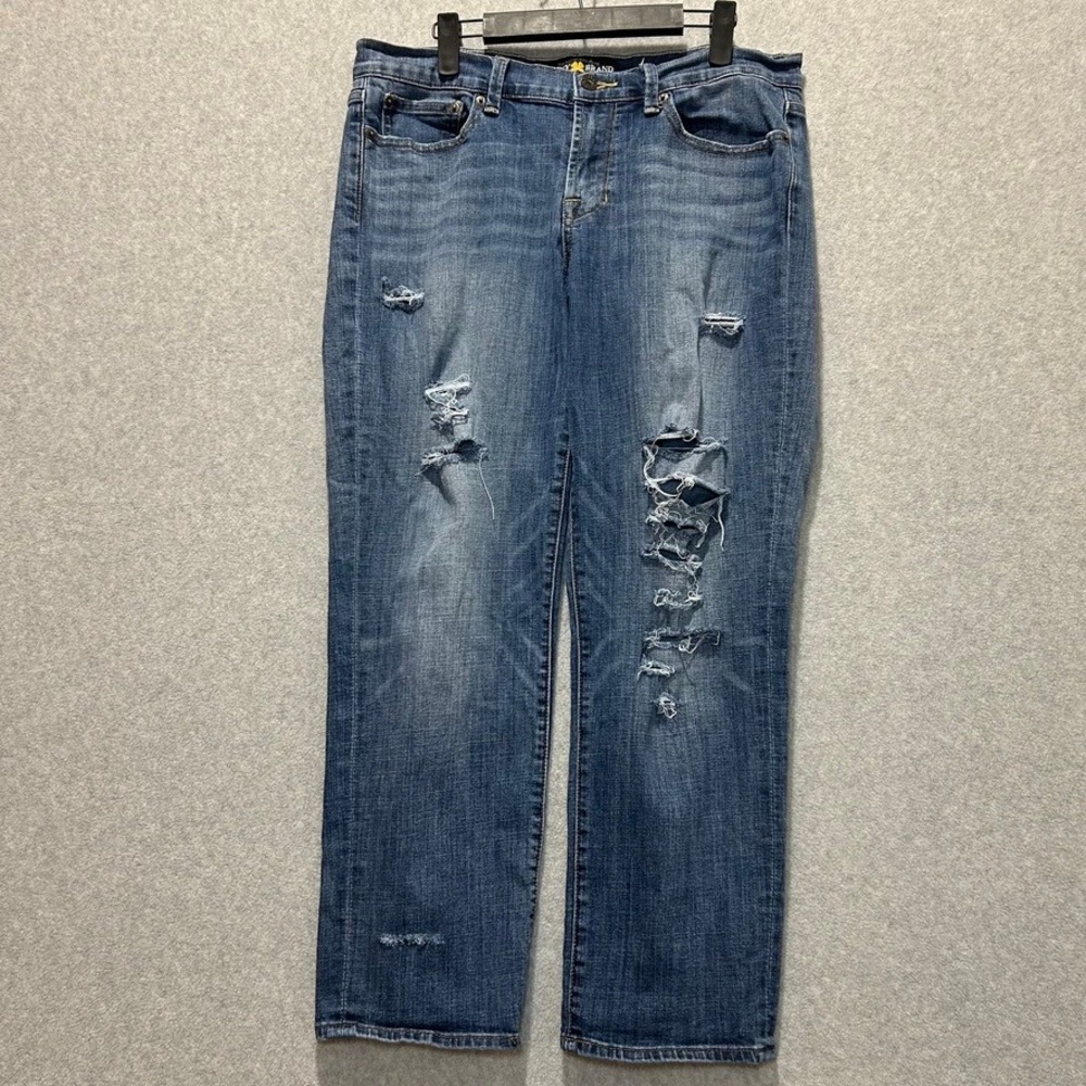 Lucky Brand Women's Medium Wash Sweet Crop Distressed Denim Jeans 12/31